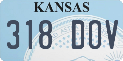 KS license plate 318DOV
