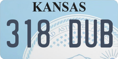 KS license plate 318DUB