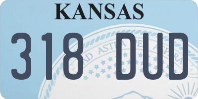 KS license plate 318DUD