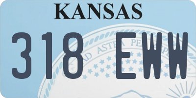 KS license plate 318EWW