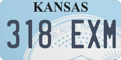 KS license plate 318EXM