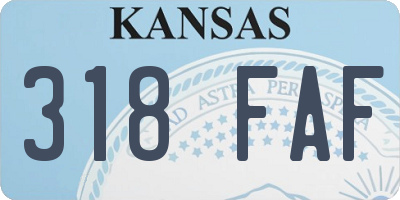 KS license plate 318FAF