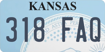 KS license plate 318FAQ