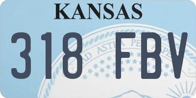 KS license plate 318FBV