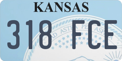 KS license plate 318FCE