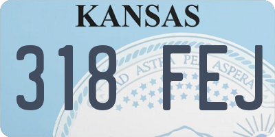 KS license plate 318FEJ