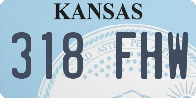 KS license plate 318FHW