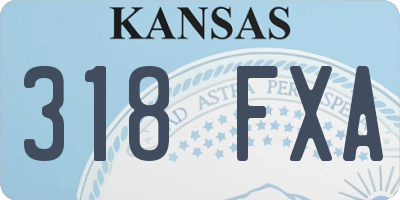 KS license plate 318FXA
