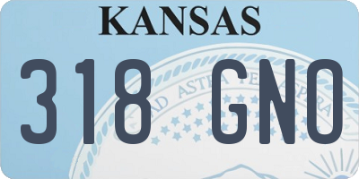KS license plate 318GNO