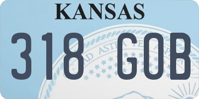 KS license plate 318GOB