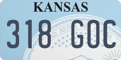 KS license plate 318GOC