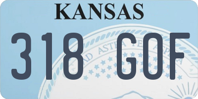 KS license plate 318GOF