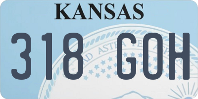 KS license plate 318GOH