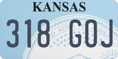 KS license plate 318GOJ