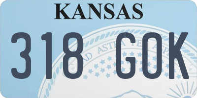 KS license plate 318GOK