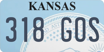 KS license plate 318GOS