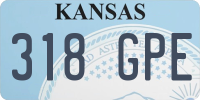 KS license plate 318GPE