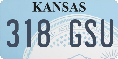KS license plate 318GSU