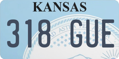 KS license plate 318GUE