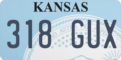 KS license plate 318GUX