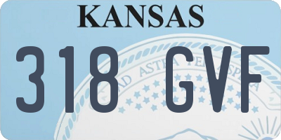 KS license plate 318GVF
