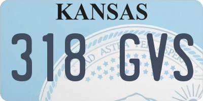 KS license plate 318GVS