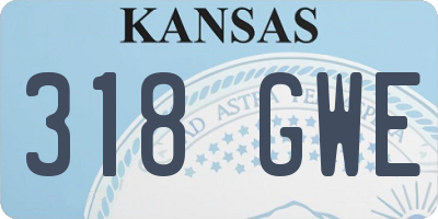 KS license plate 318GWE