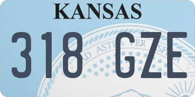 KS license plate 318GZE