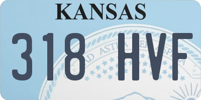 KS license plate 318HVF