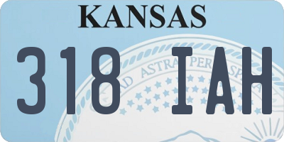 KS license plate 318IAH