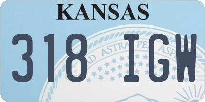 KS license plate 318IGW