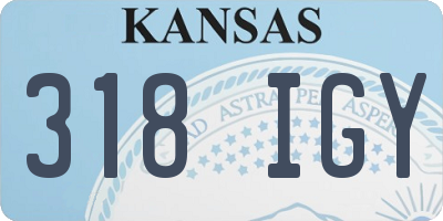 KS license plate 318IGY