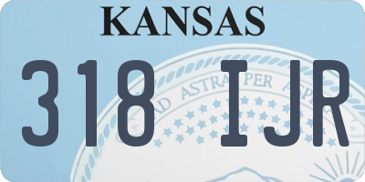 KS license plate 318IJR