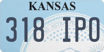 KS license plate 318IPO