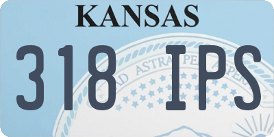 KS license plate 318IPS