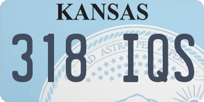 KS license plate 318IQS