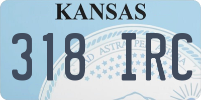 KS license plate 318IRC