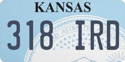 KS license plate 318IRD