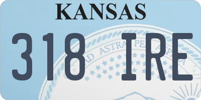 KS license plate 318IRE