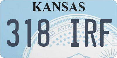 KS license plate 318IRF