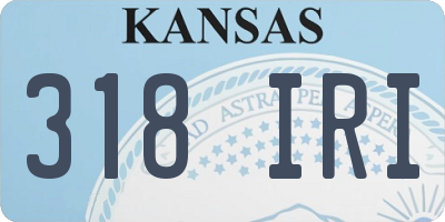 KS license plate 318IRI