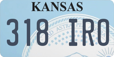 KS license plate 318IRO