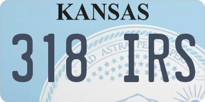 KS license plate 318IRS