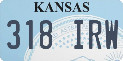 KS license plate 318IRW