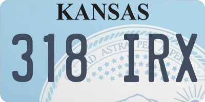 KS license plate 318IRX