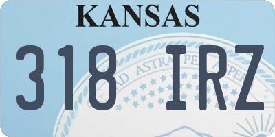 KS license plate 318IRZ