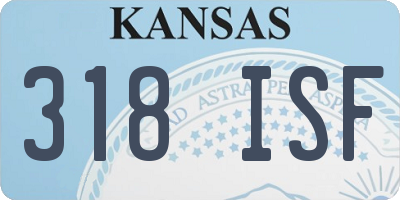 KS license plate 318ISF