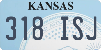 KS license plate 318ISJ