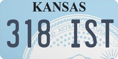 KS license plate 318IST