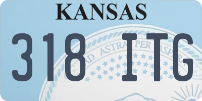 KS license plate 318ITG